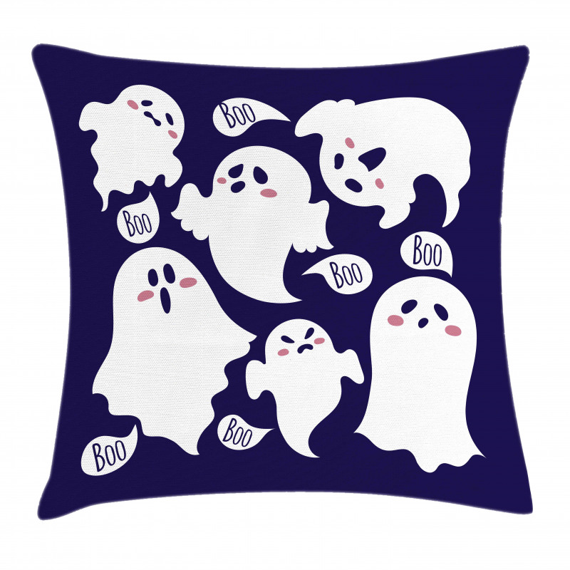 Scary Ghost Characters Boo Pillow Cover