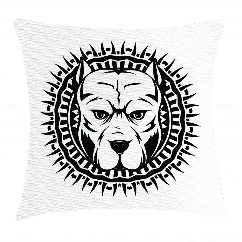 Aggressive Fighting Dog Pillow Cover