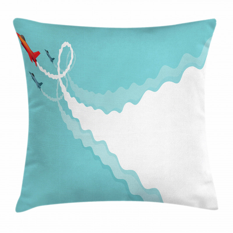 Acrobatic Flying Jets Doodle Pillow Cover