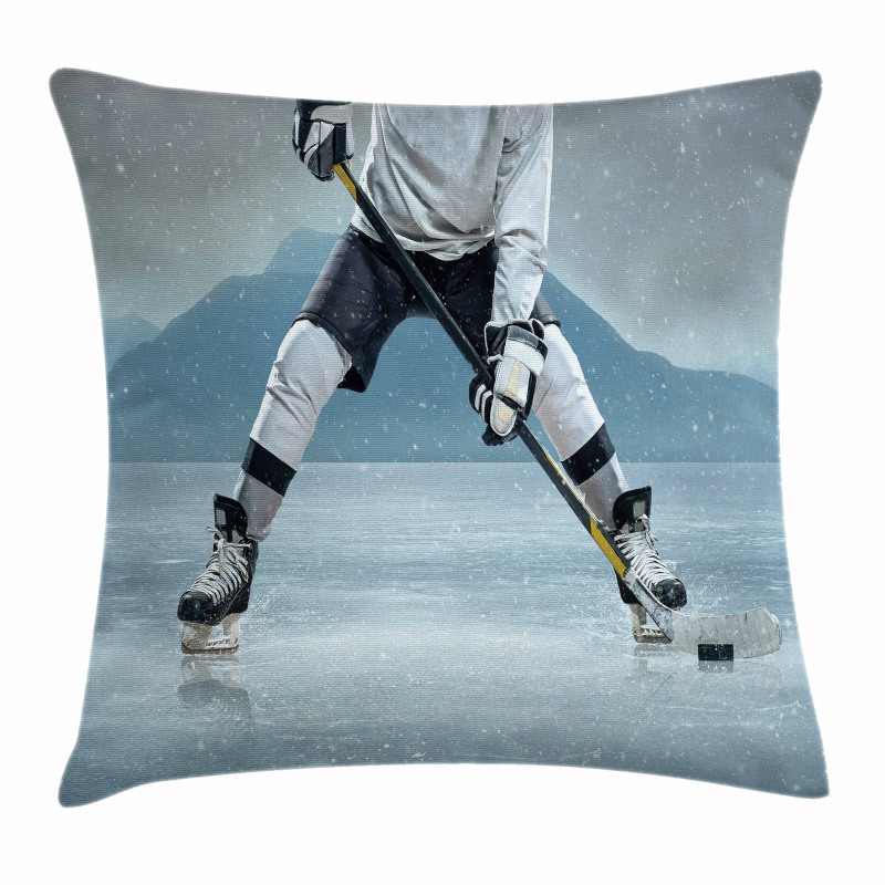 Stick and Puck Mountain Pillow Cover