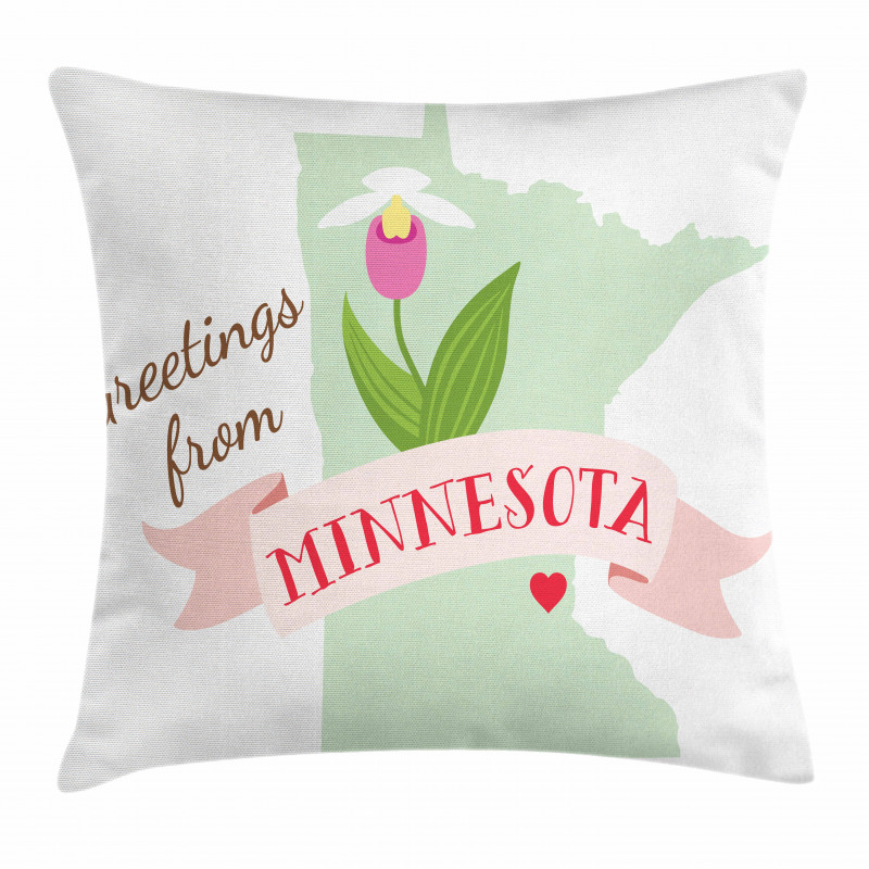 Greetings from Minnesota Pillow Cover