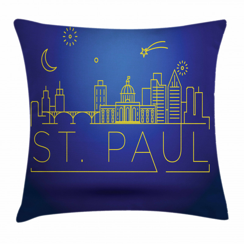 Line Art Style St Paul Pillow Cover