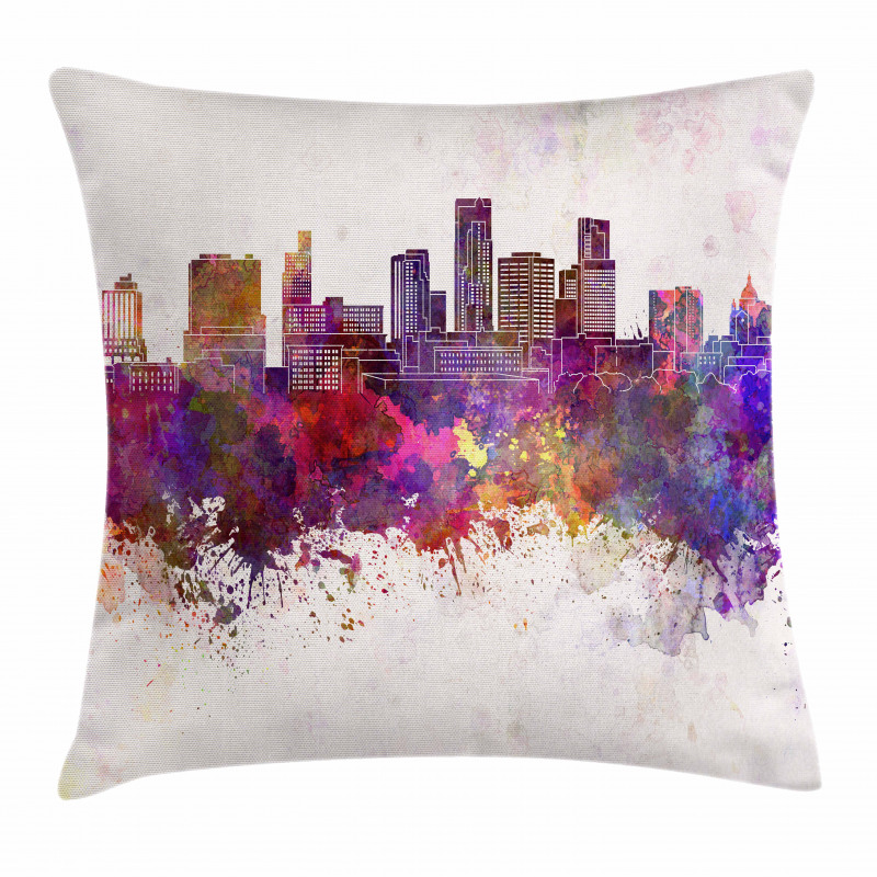 Grunge Splashes Cityview Pillow Cover