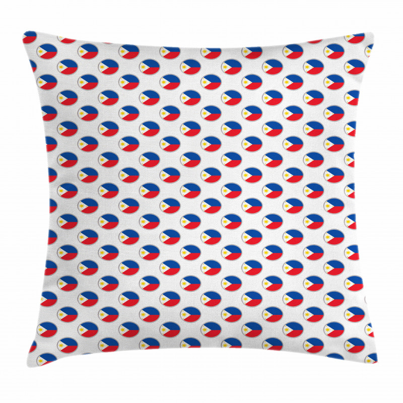 Circles with Flag Pillow Cover
