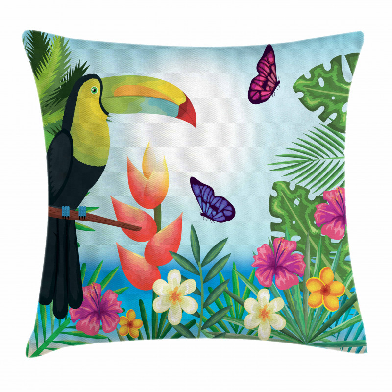 Paradise Flower Blossoms Pillow Cover