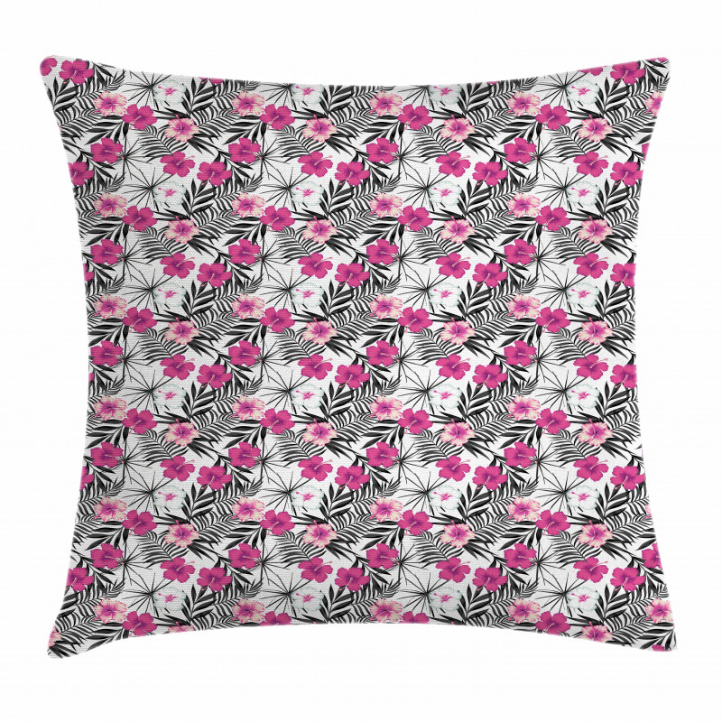 Leaf Background Floral Pillow Cover