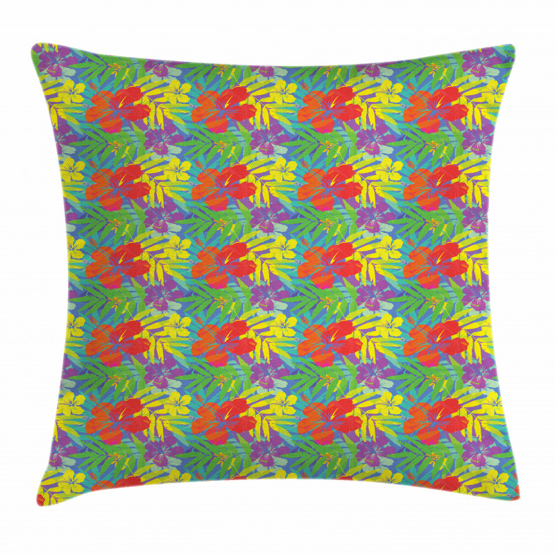 Hawaiian Rainforest Leaves Pillow Cover