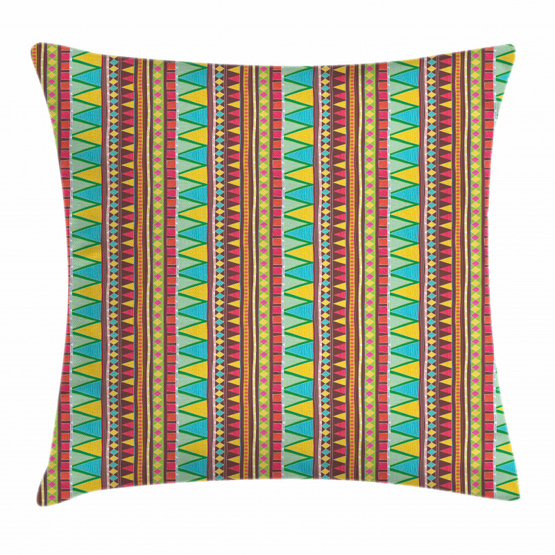 Zigzags Colorful Doodle Art Pillow Cover