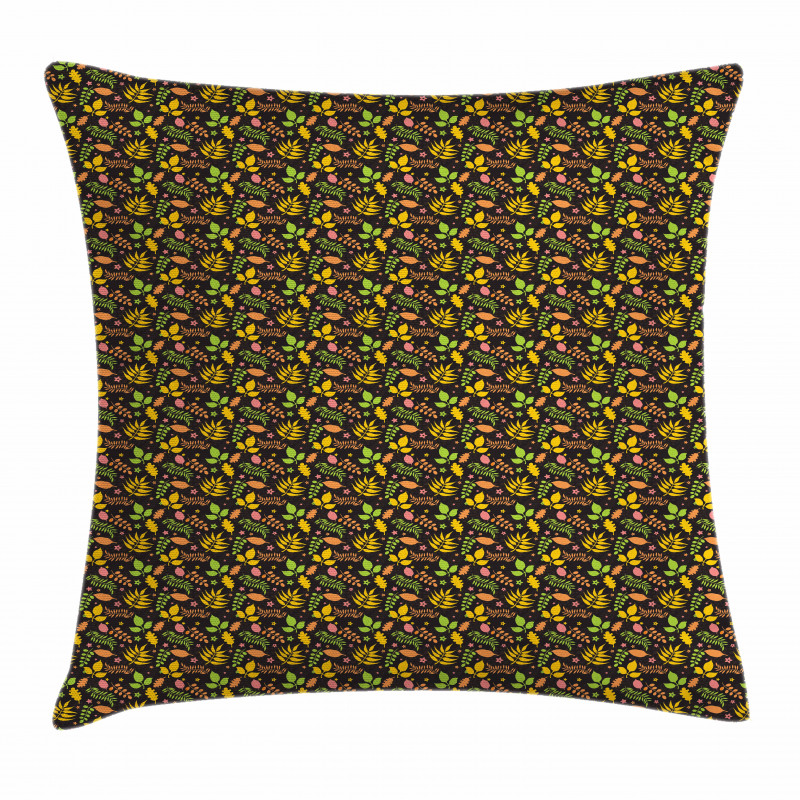 Colorful Autumn Foliage Star Pillow Cover