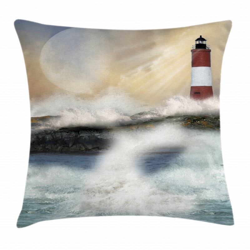 Stormy Sea Waves Pillow Cover
