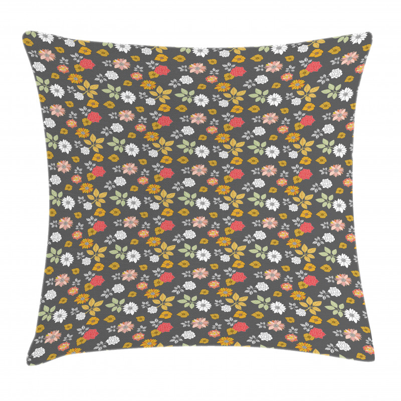 Blooming Japanese Flowers Pillow Cover