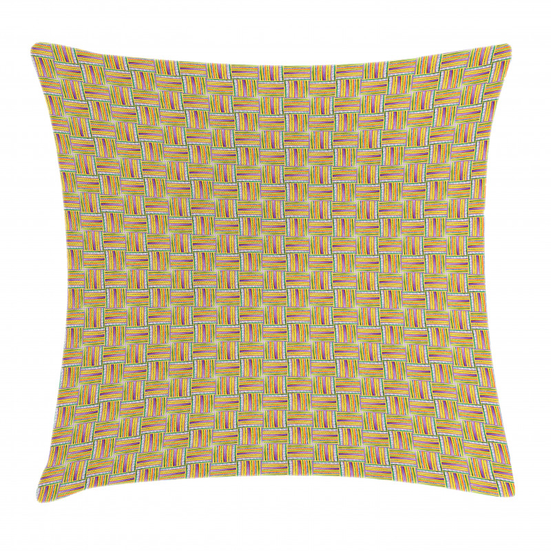 Motifs and Stripes Pillow Cover