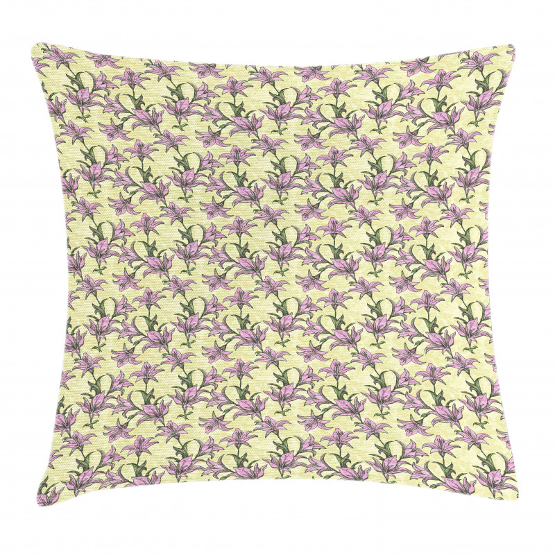 Blooming Lilies Art Pattern Pillow Cover