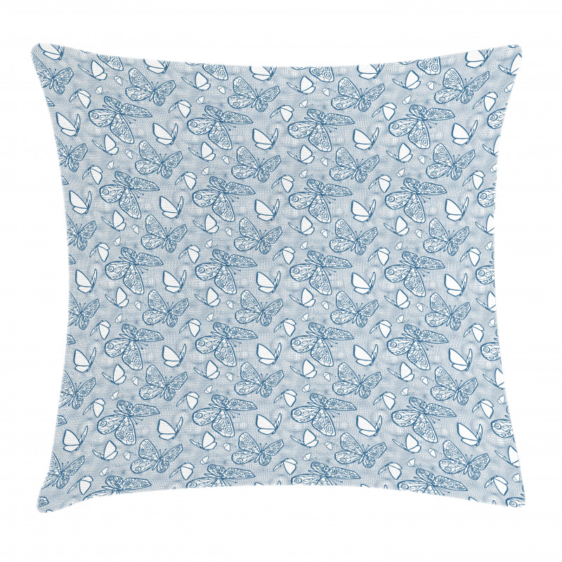 Doodle Butterflies Pillow Cover