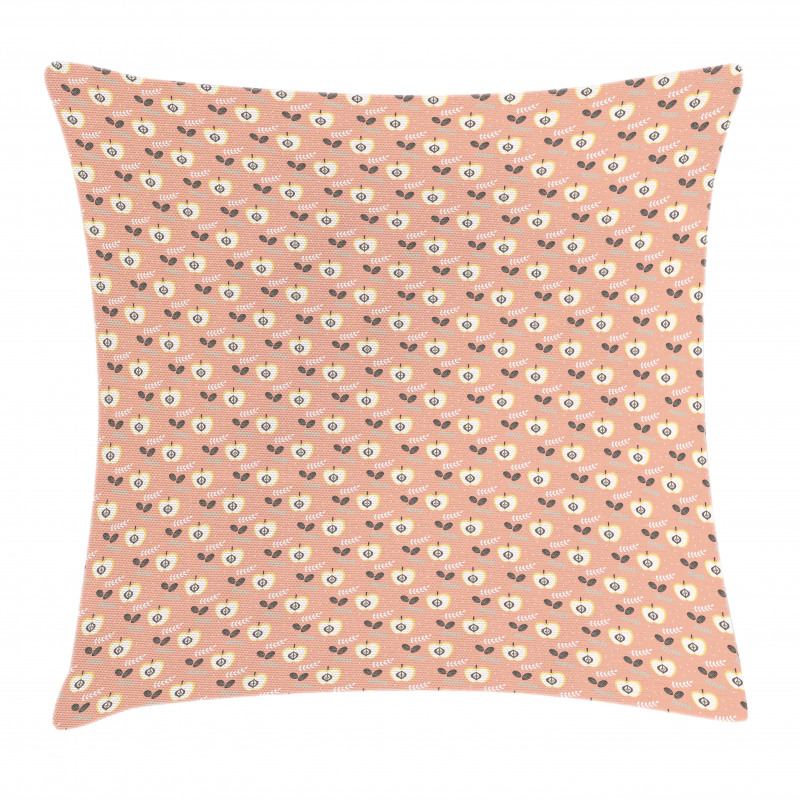 Halved Apples Seeds Pillow Cover