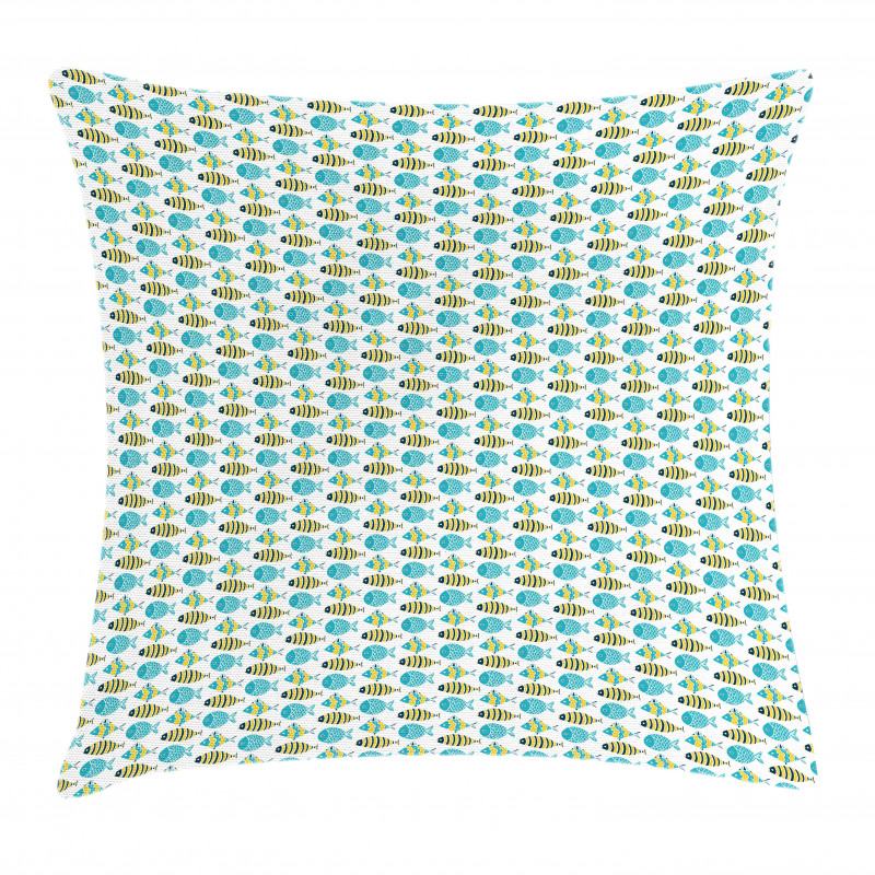 Doodle Marine Cartoon Pillow Cover