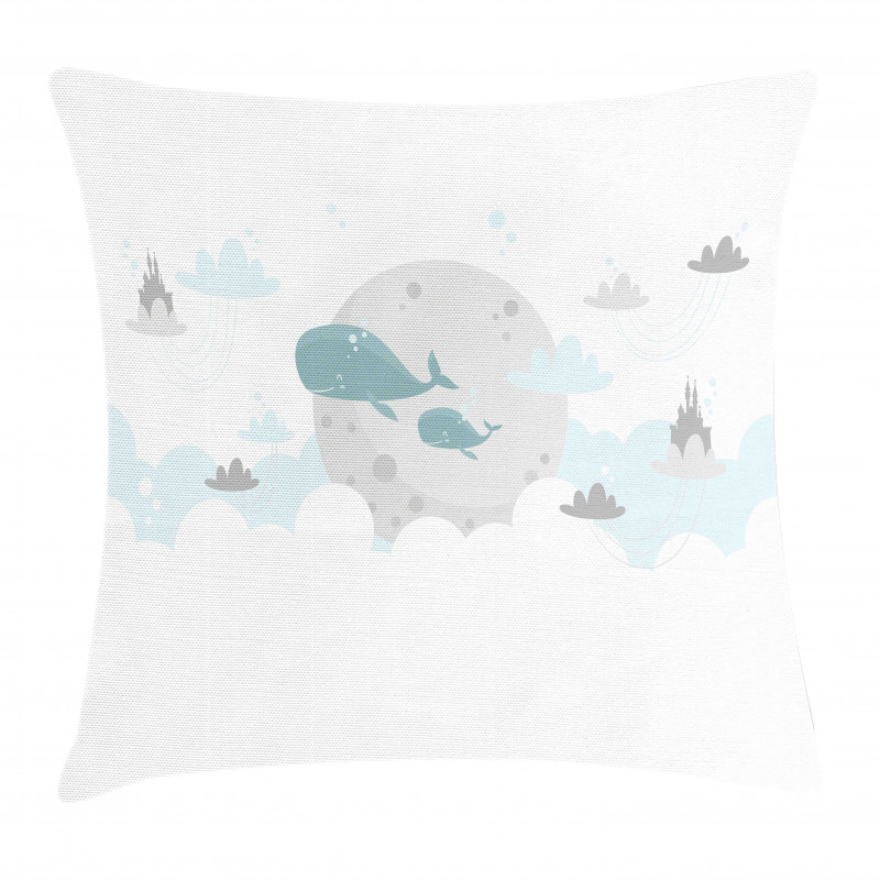 Whales Moon Castles Pillow Cover