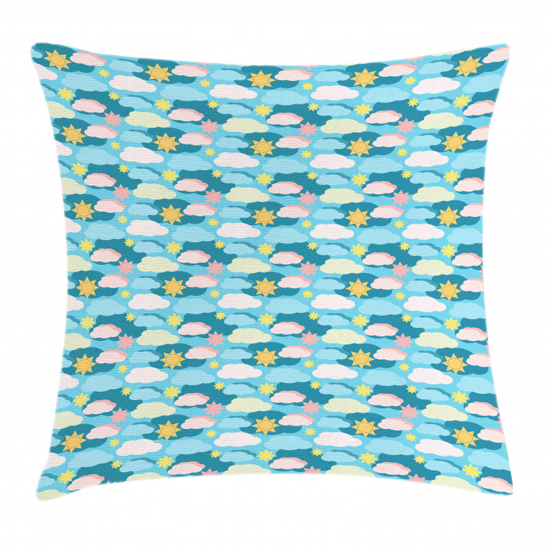 Graphic Design Clouds Suns Pillow Cover