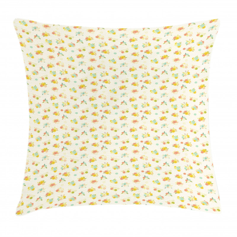Nostalgic Blooming Flowers Pillow Cover