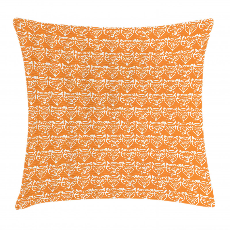 Fox Faces Forest Animals Pillow Cover