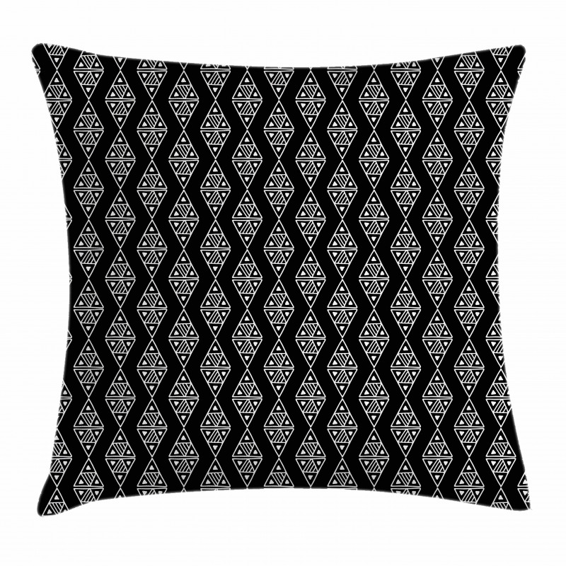 Primitive Triangle Ikat Pillow Cover