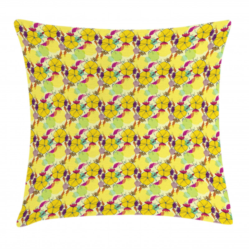 Vibrant Summer Blossoms Art Pillow Cover