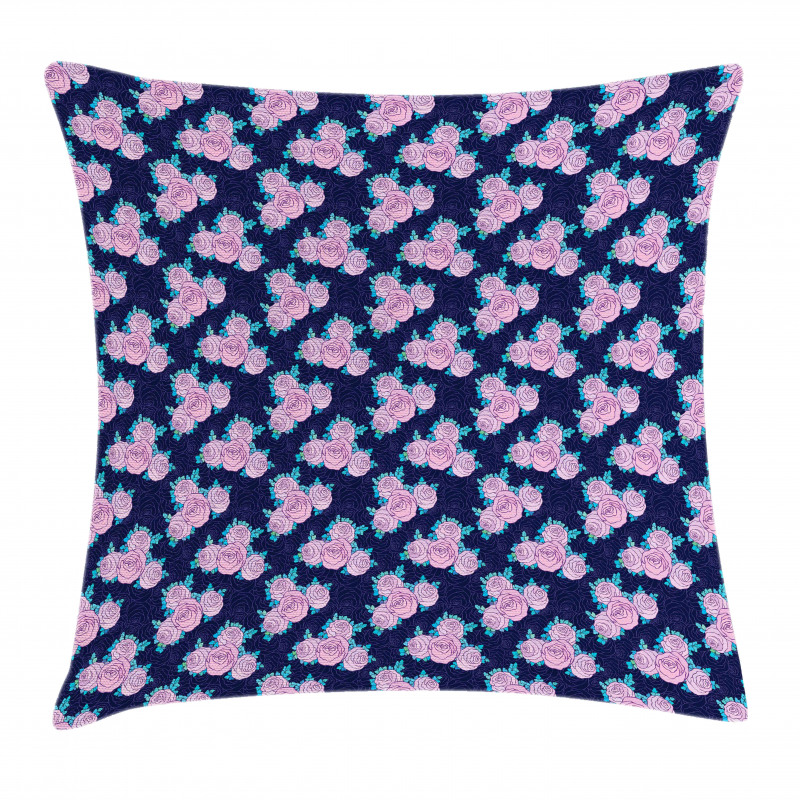 Vibrant Rose Buds Blossoms Pillow Cover
