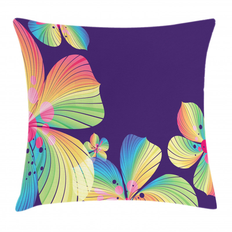 Abstract Big Exotic Flower Pillow Cover