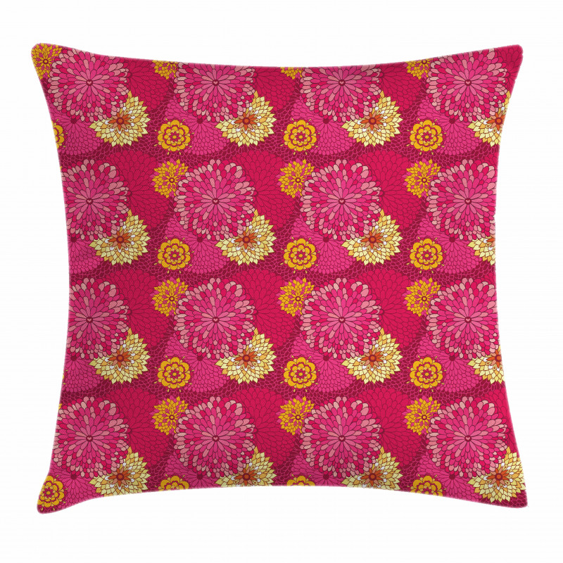 Big Blossoms Doodle Petals Pillow Cover