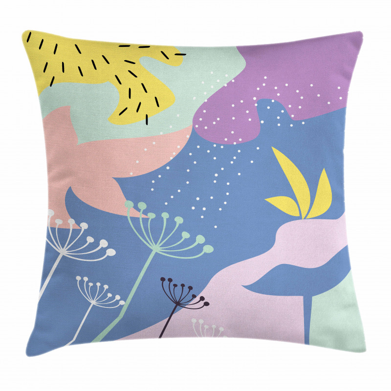 Modern Abstract Floral Art Pillow Cover