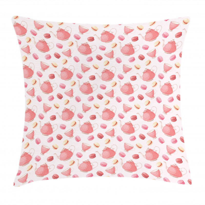 Nostalgic Pots with Polka Dots Pillow Cover