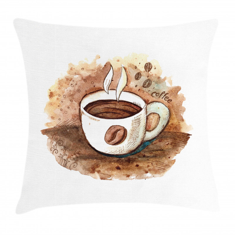 Freshly Brewed Espresso Cup Pillow Cover