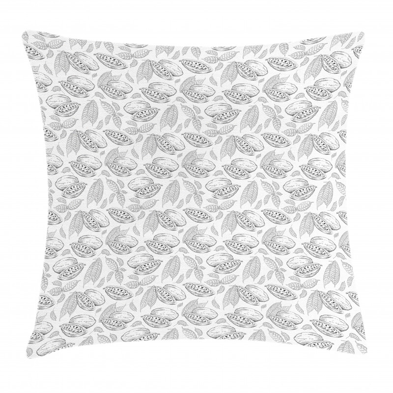 Grunge Sketchy Grey Beans Pillow Cover