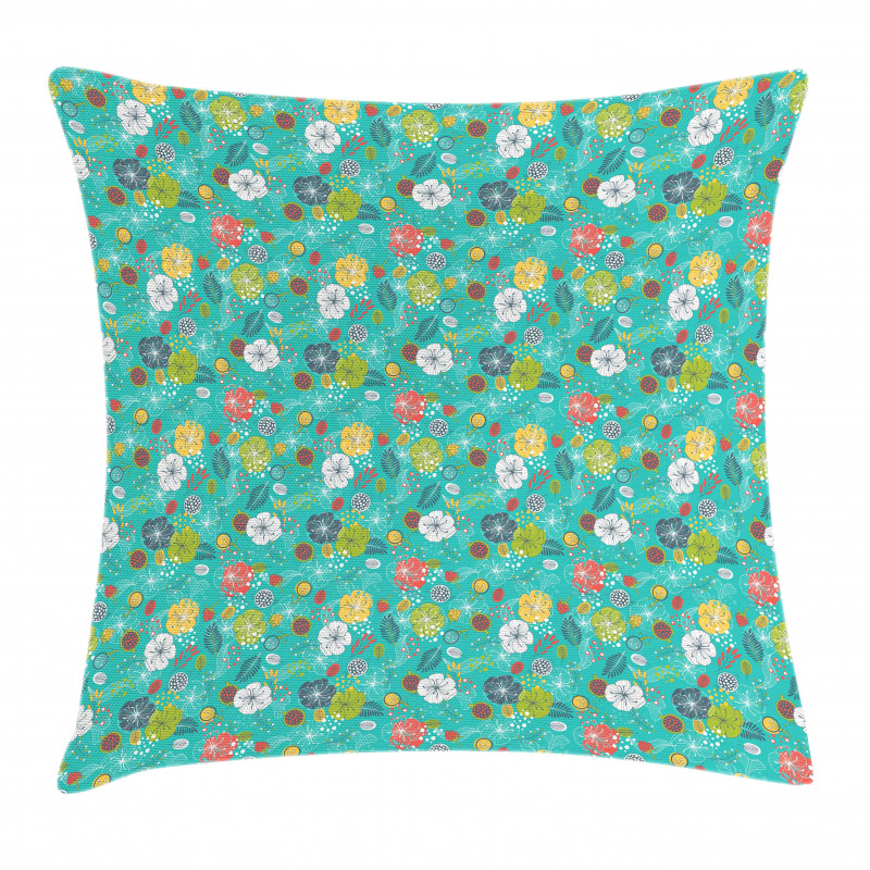 Springtime Floral Design Pillow Cover