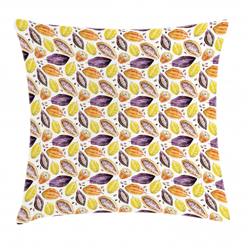 Watercolor Colorful Beans Pillow Cover