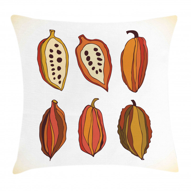 Tropical Fruit Beans Graphic Pillow Cover