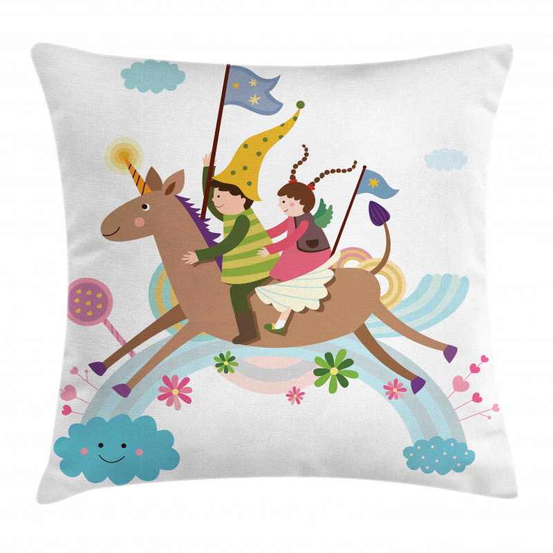 Fairy Cartoon Composition Pillow Cover