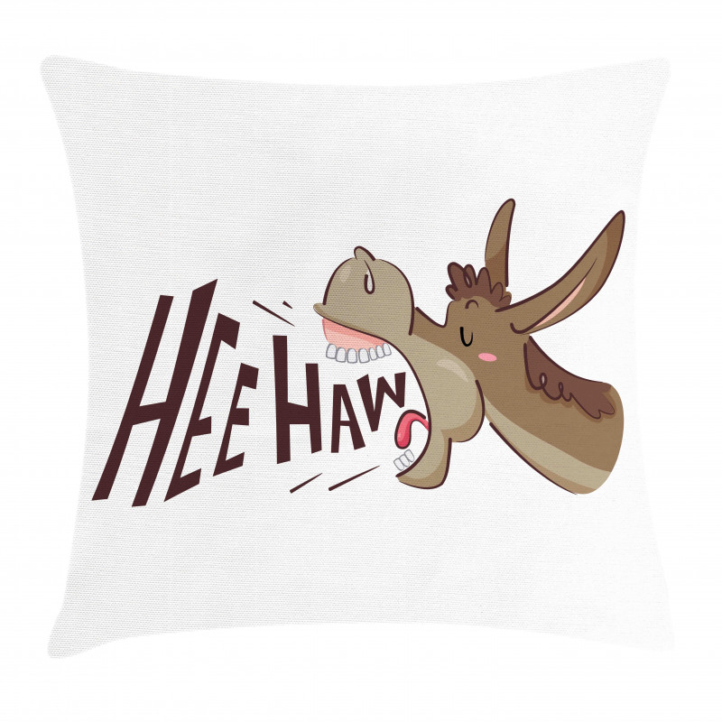 Cartoon Funny Braying Animal Pillow Cover