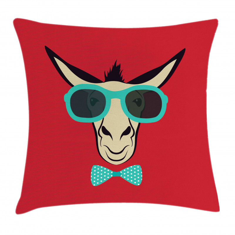 Donkey Wearing Sunglasses Pillow Cover