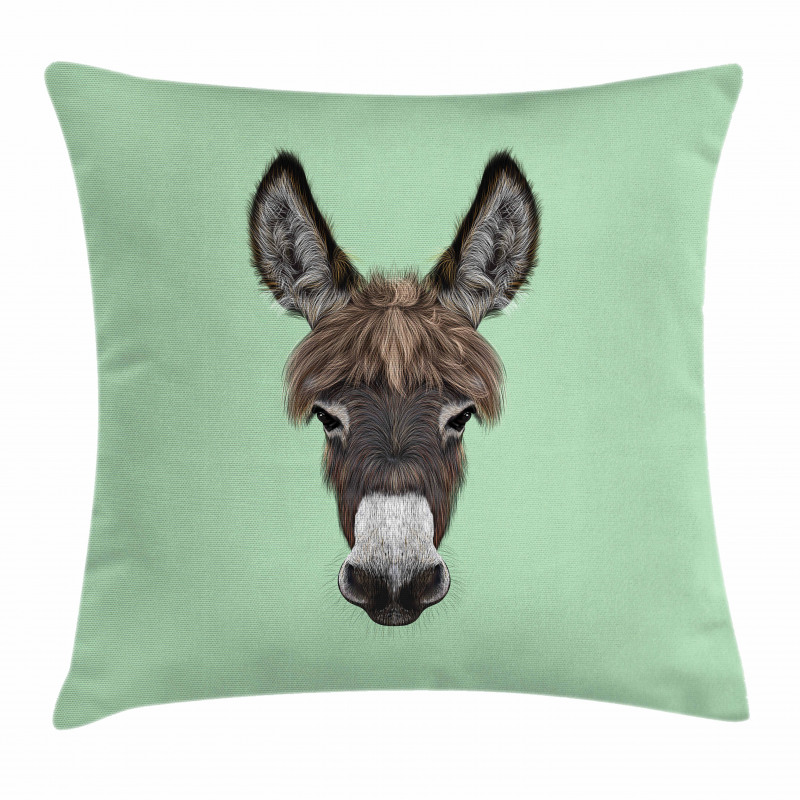 Illustrated Animal Portrait Pillow Cover