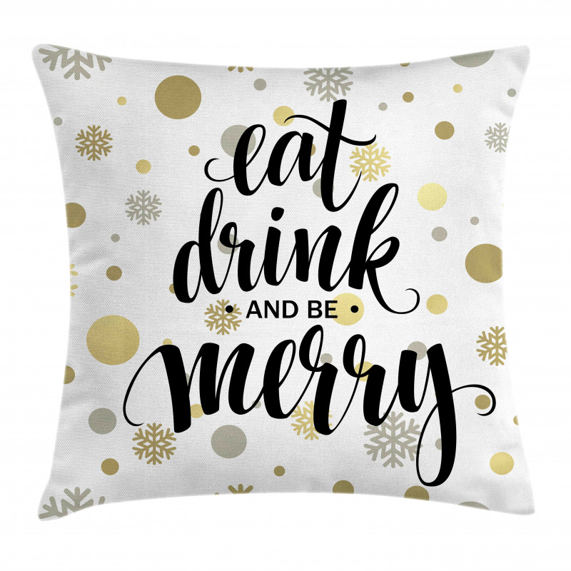 New Year Snow Pillow Cover