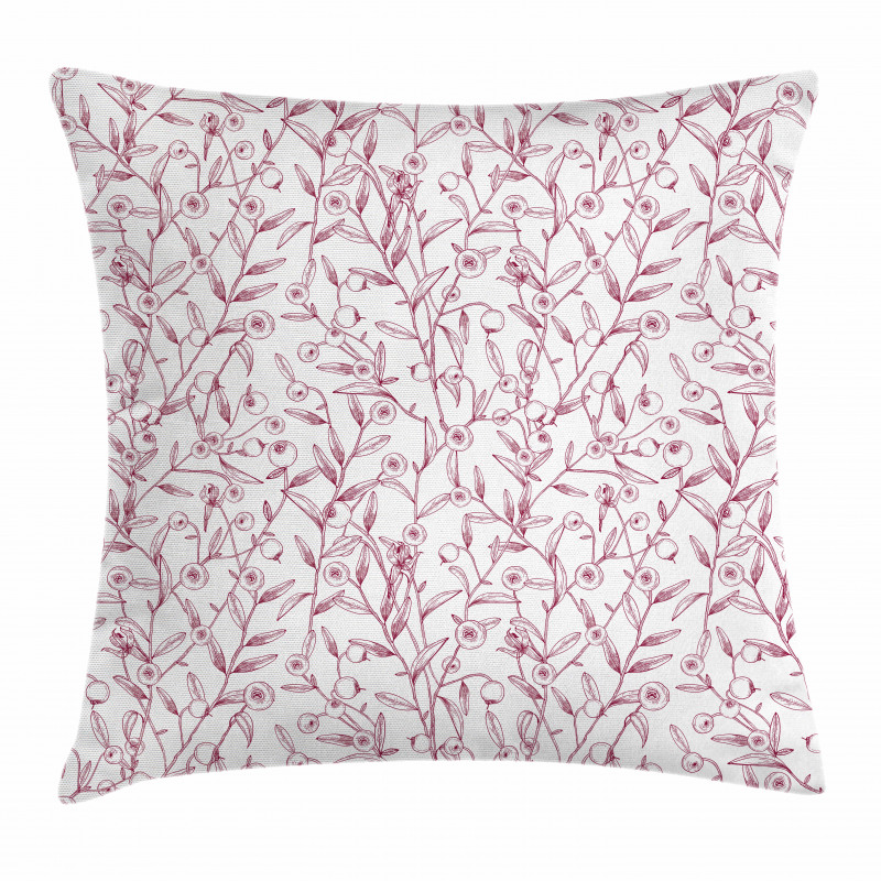 Berries Growing on Stems Pillow Cover