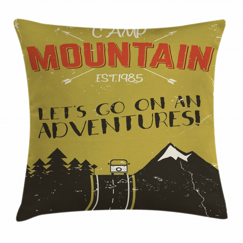 Lets Go on an Adventure Words Pillow Cover