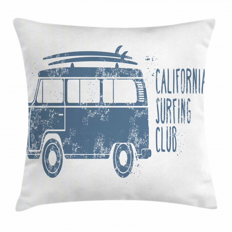 California Surfing Club Vintage Pillow Cover
