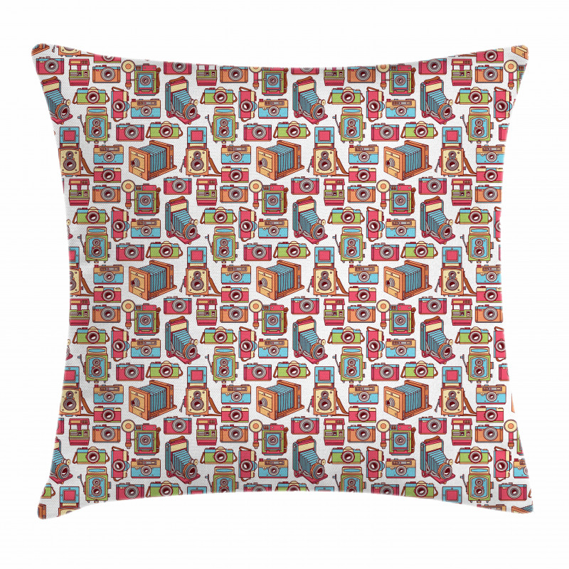 Colorful Film Retro Pattern Pillow Cover