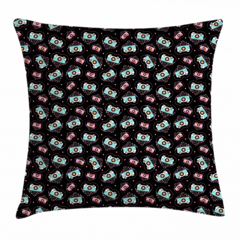 Valentines Romantic Hearts Pillow Cover