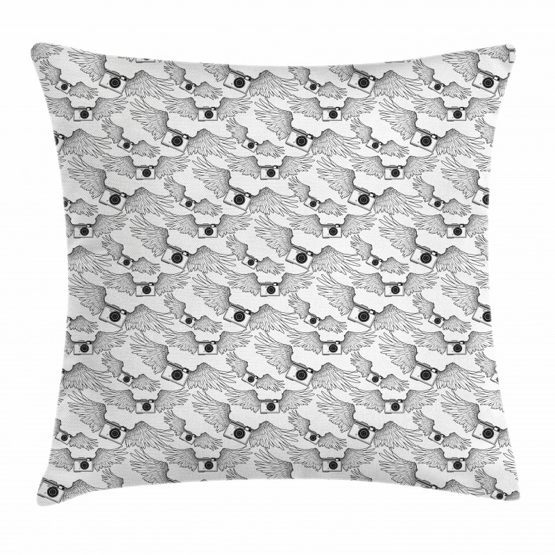 Vintage Style Pattern Wings Pillow Cover