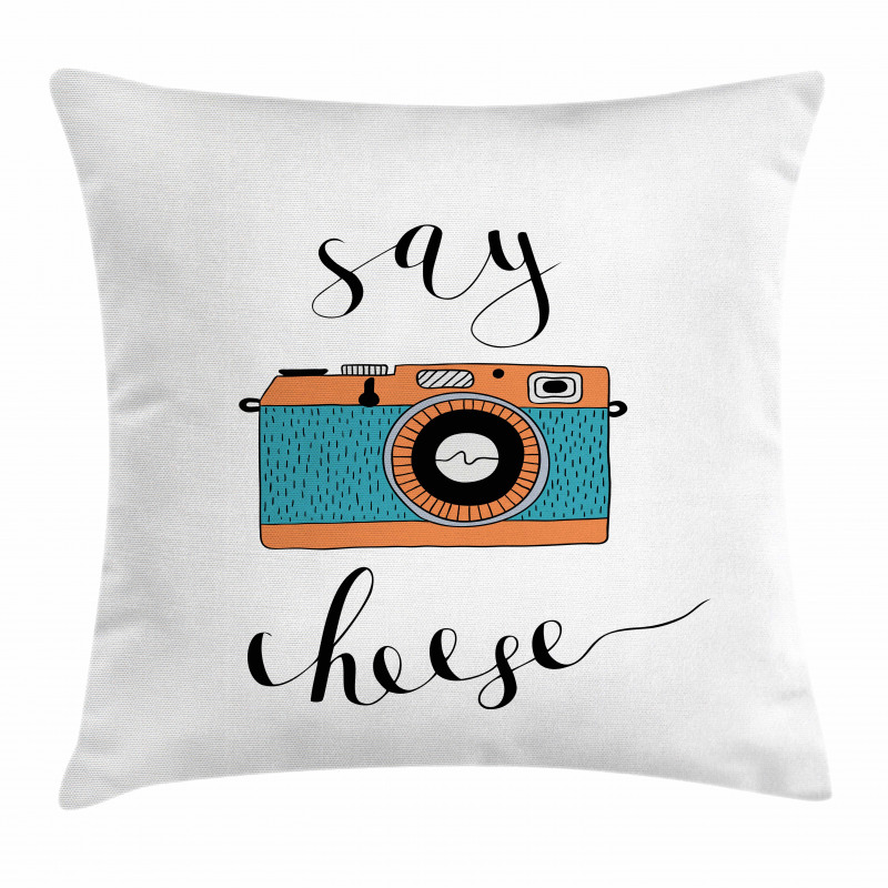 Say Cheese Lettering Photo Pillow Cover