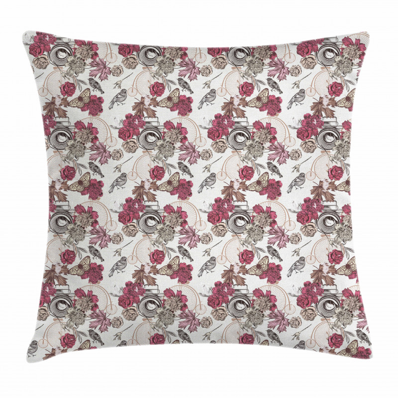 Flower Bouquet Pansy Rose Pillow Cover