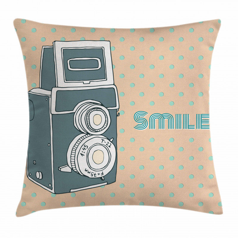 Nostalgic Smile Calligraphy Pillow Cover